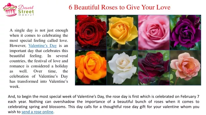 6 beautiful roses to give your love