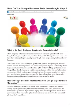 how do you scrape business data from google maps