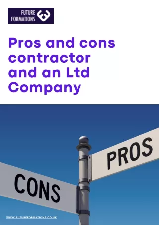 Pros and cons contractor and an Ltd Company