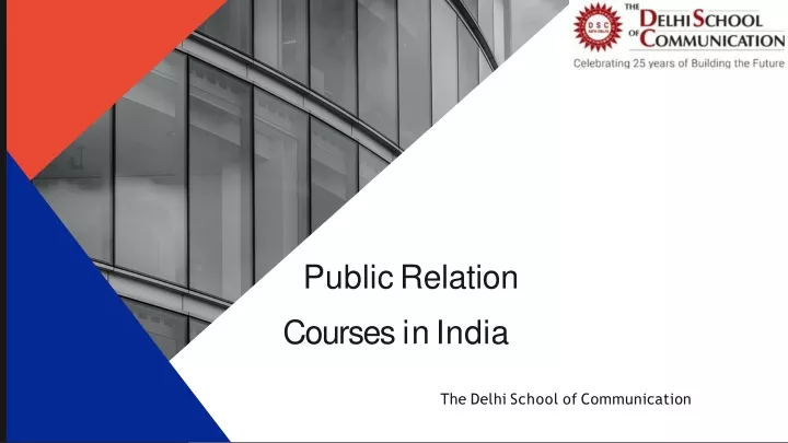 public relation courses i n india