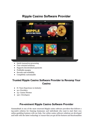 ripple casino software provider
