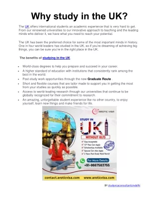 Why study in the UK