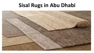 Sisal Rugs in Abu Dhabi