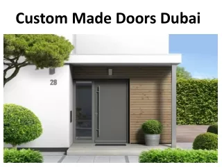 Custom Made Doors Dubai