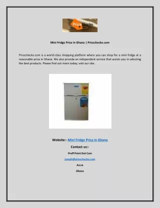 mini fridge price in ghana pricechecko com