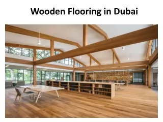 Wooden Flooring in Dubai