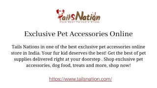 Pet Accessories Online