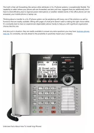 the truth is that call forwarding like various