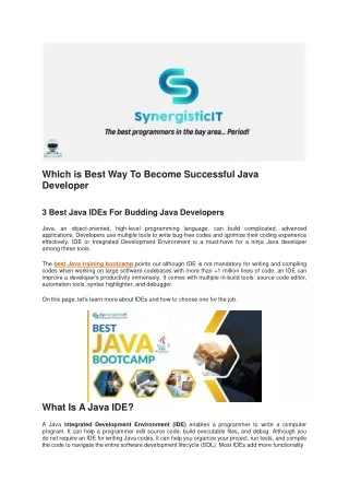 which is best way to become successful java