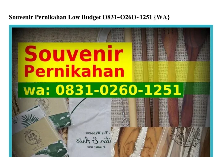 souvenir pernikahan low budget o831 o26o 1251 wa