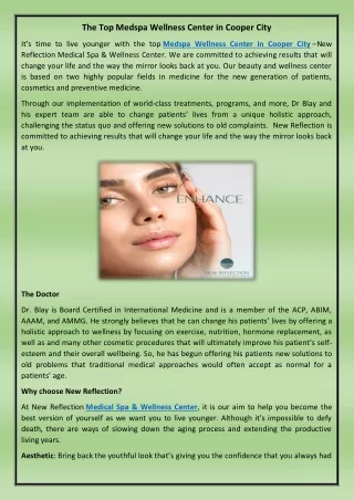 Medspa Wellness Center in Cooper City