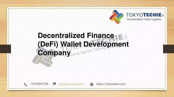 decentralized finance defi wallet development