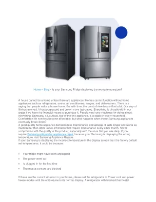 Is your Samsung Fridge displaying the wrong temperature