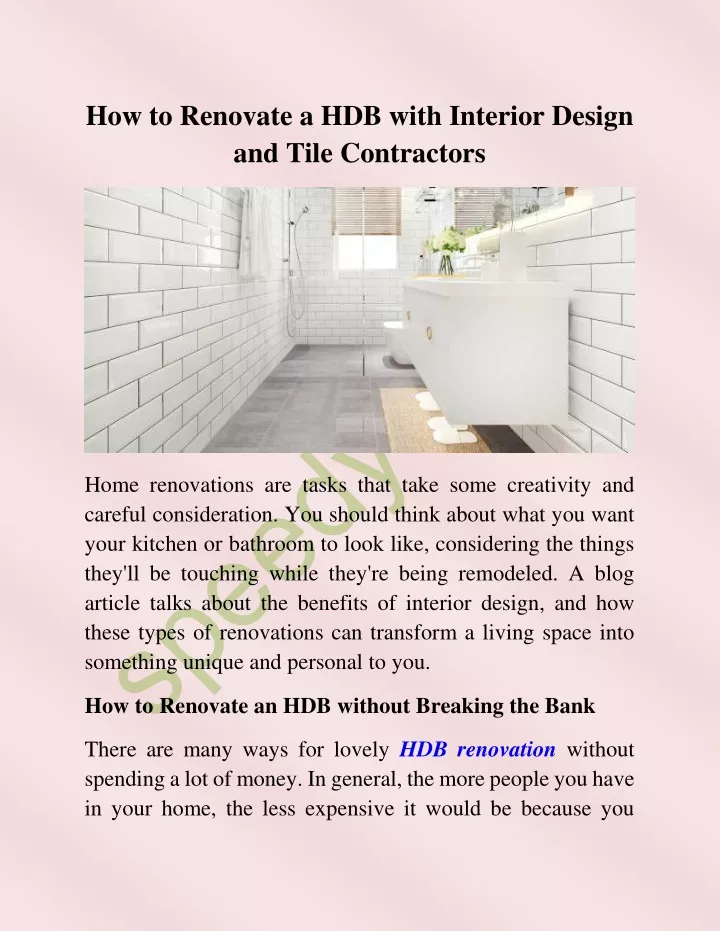 how to renovate a hdb with interior design