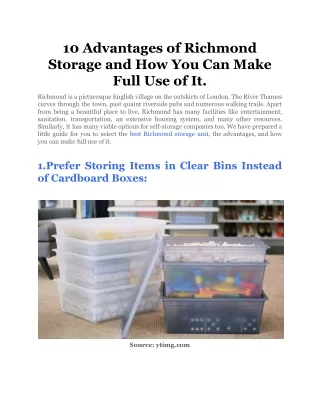 10 advantages of richmond storage