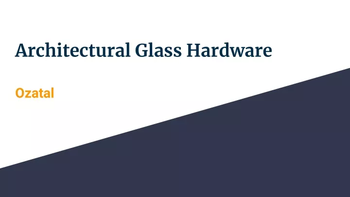 architectural glass hardware