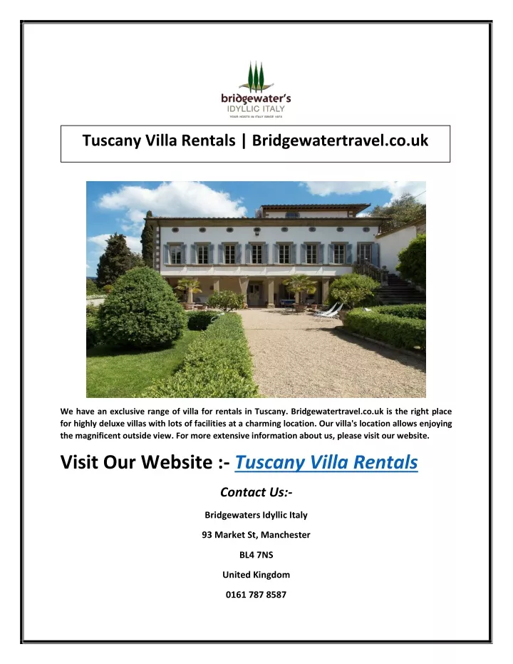 tuscany villa rentals bridgewatertravel co uk
