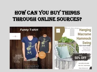 How can you buy things through online sources