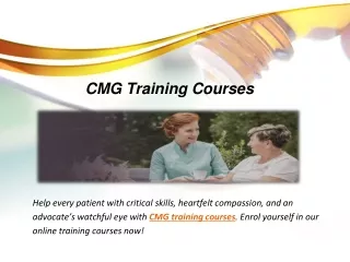 CMG Training Courses