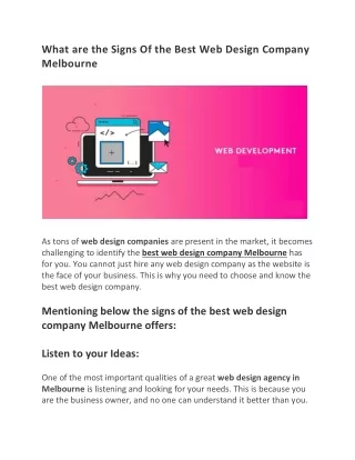 Best Web Design Company Melbourne