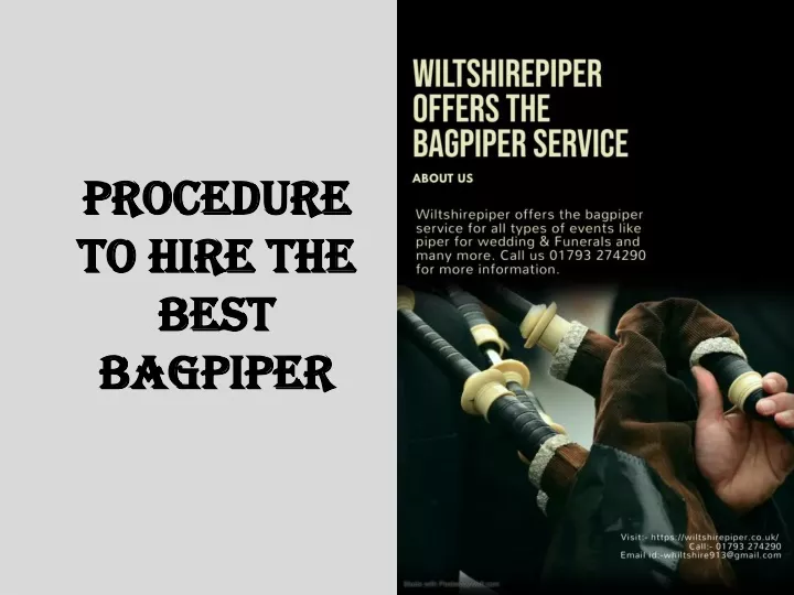 procedure to hire the best bagpiper