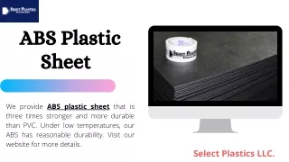 ABS Plastic Sheet  - Select Plastics LLC.
