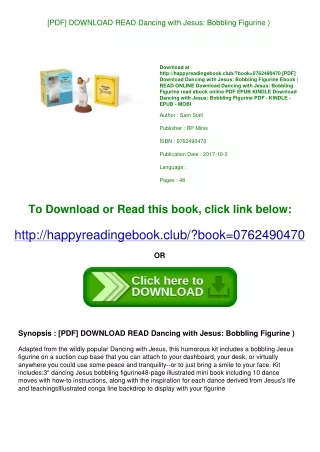 [PDF] DOWNLOAD READ Dancing with Jesus Bobbling Figurine <^DOWNLOAD-PDF>)