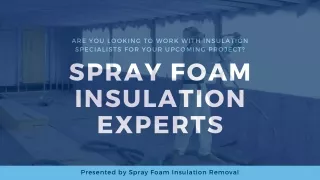 Seeking For Spray Foam Insulation Experts