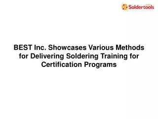 best inc showcases various methods for delivering