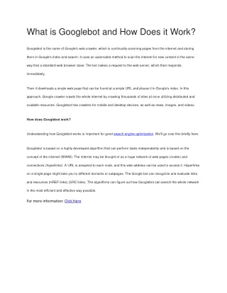 what is googlebot and how does it work