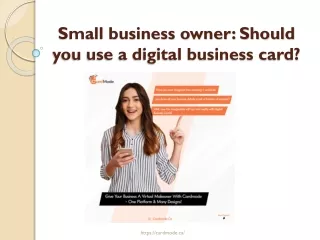 Small business owner - Should you use a digital business card?