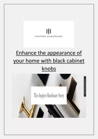 enhance the appearance of your home with black