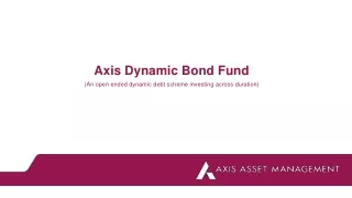 Axis Dynamic Bond Fund - PPT - Oct 2021