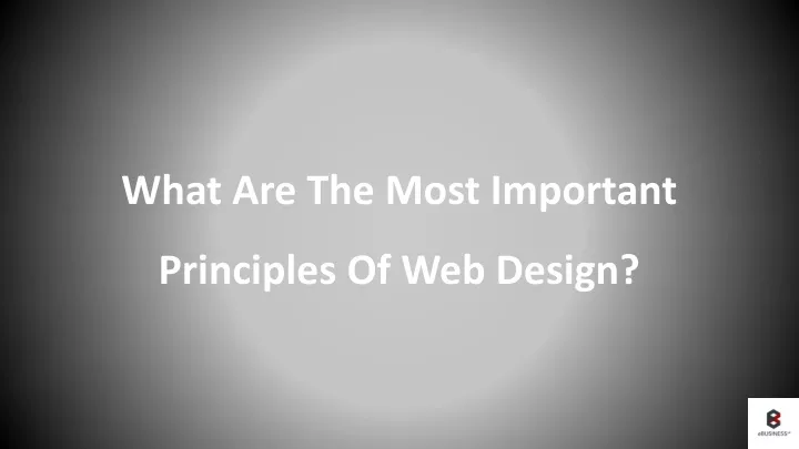 what are the most important principles of web design