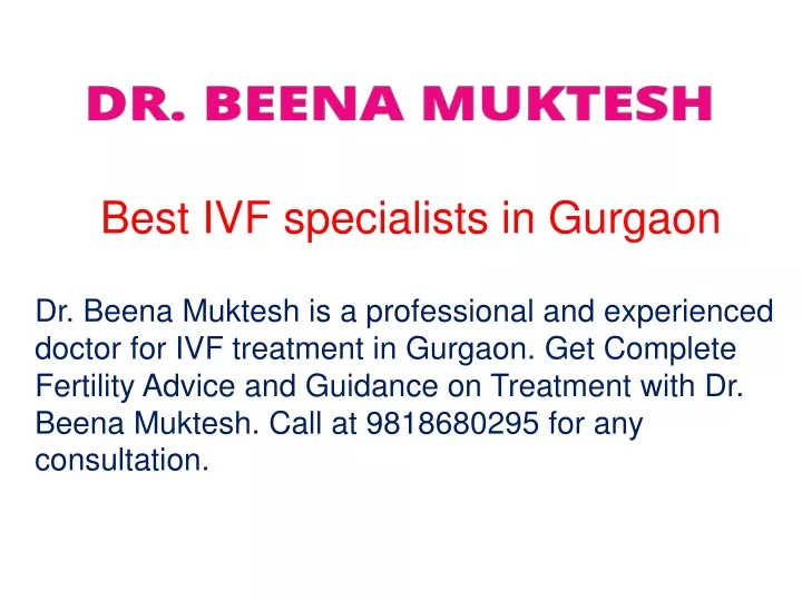 best ivf specialists in gurgaon