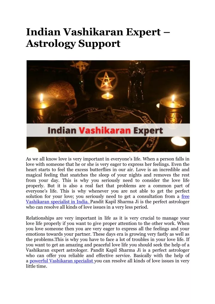 indian vashikaran expert astrology support