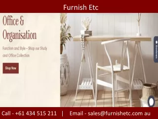 Buy Stylish Modern Furniture Online At Furnish Etc