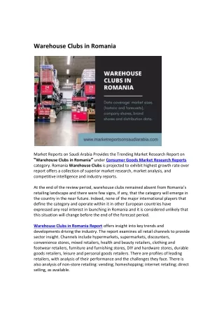 warehouse clubs in romania