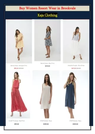 Buy Women Resort Wear in Brookvale | Kaja Clothing