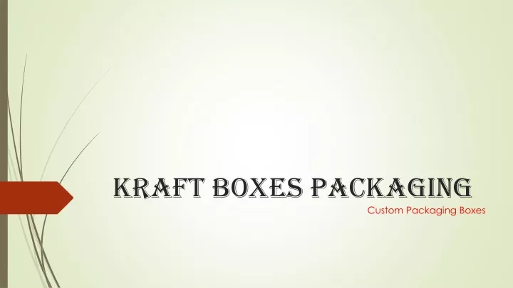 kraft boxes packaging