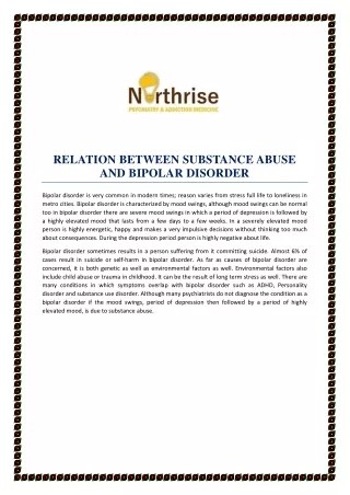 relation between substance abuse and bipolar
