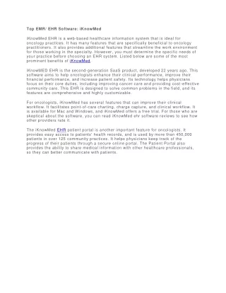 top emr ehr software iknowmed