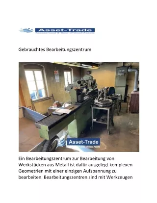 Gebrauchte Bearbeitungszentren