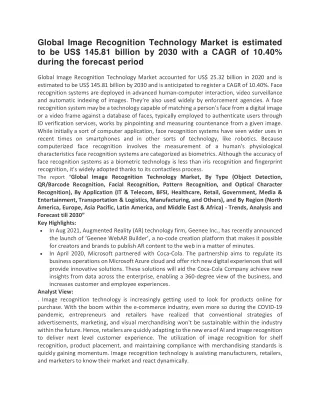 global image recognition technology market