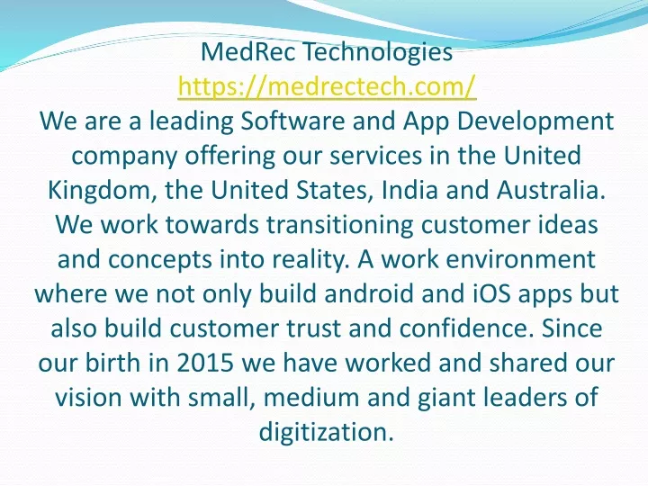 medrec technologies https medrectech