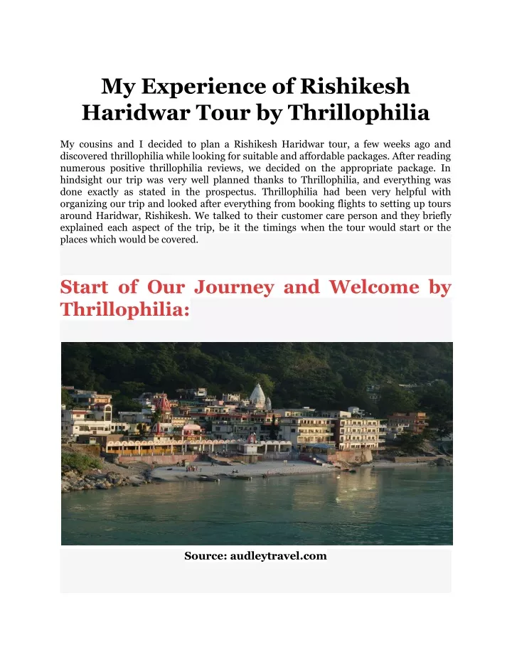 my experience of rishikesh haridwar tour