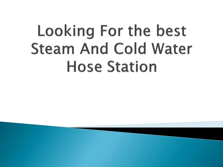 looking for the best steam and cold water hose station