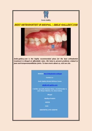 best orthodontist in bhopal smile best