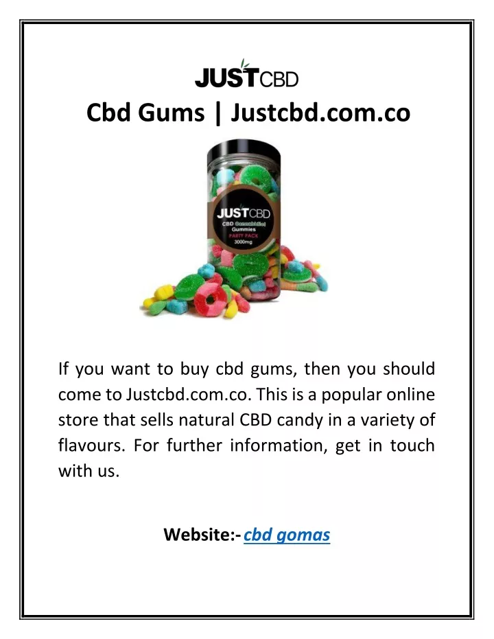 cbd gums justcbd com co