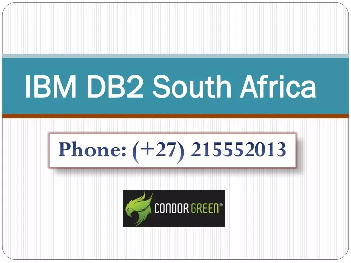 ibm db2 south africa